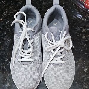Vionic Gray and White Athletic Shoes Minimalist Design